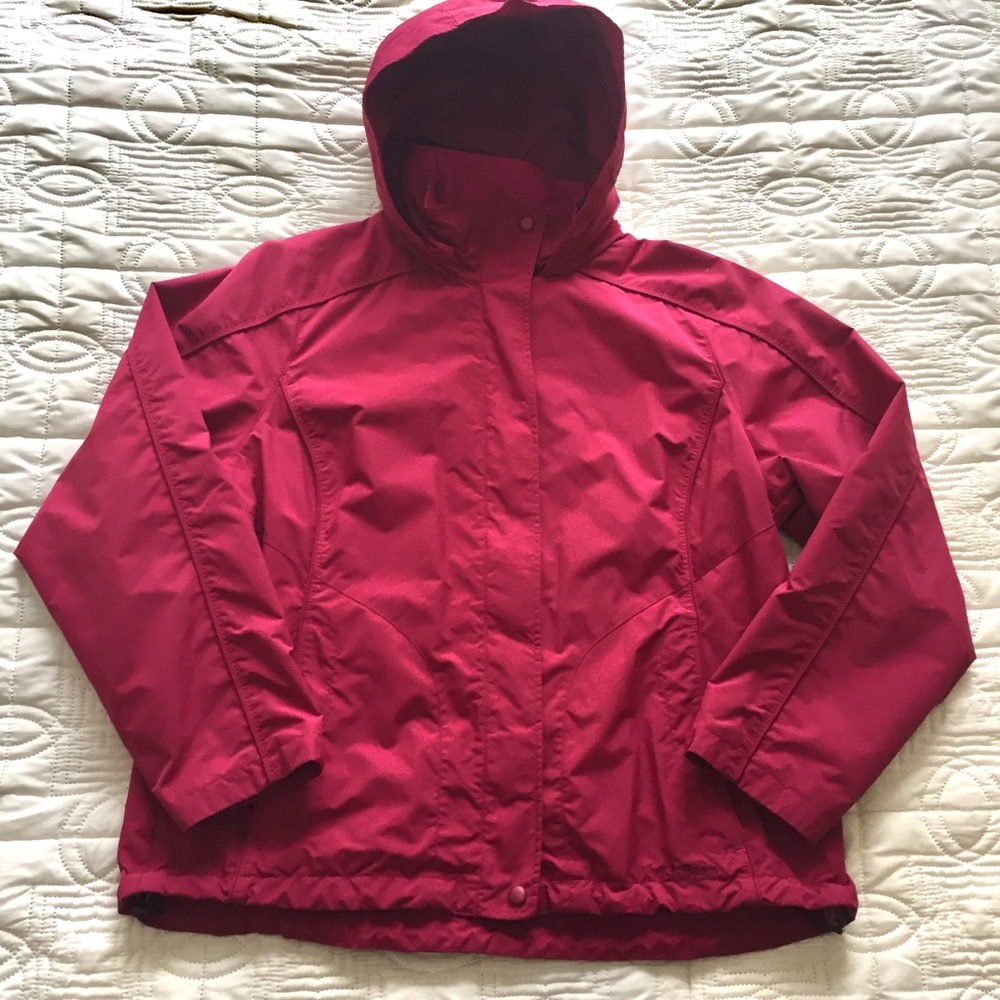 L.L. Bean Pink Waterproof Trail Model Rain Jacket